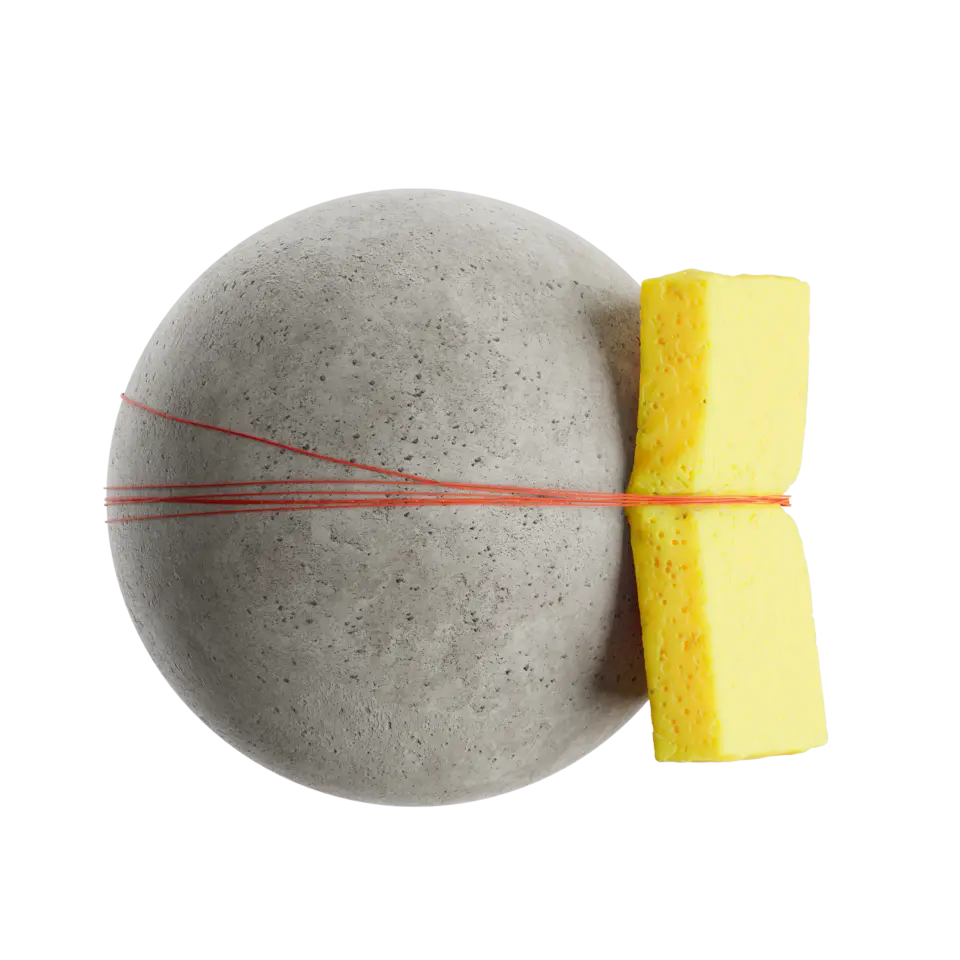 Éponge naturelle — rendu 3D